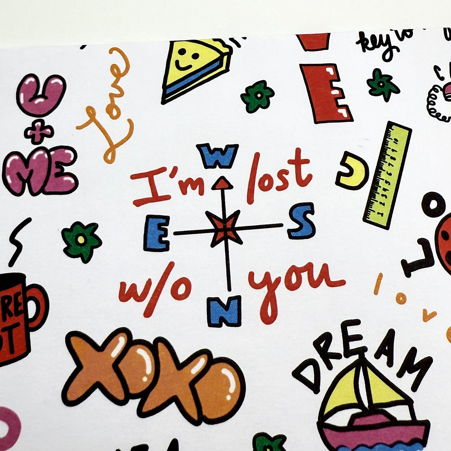 LOVE GRAFFITI WRAPPING PAPER