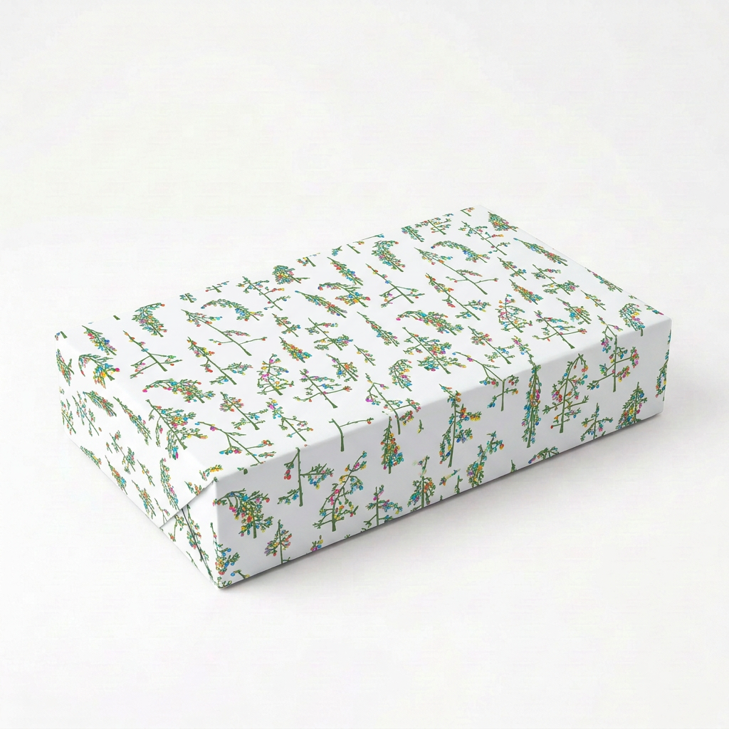 Sad But Happy Christmas Trees Wrapping Paper