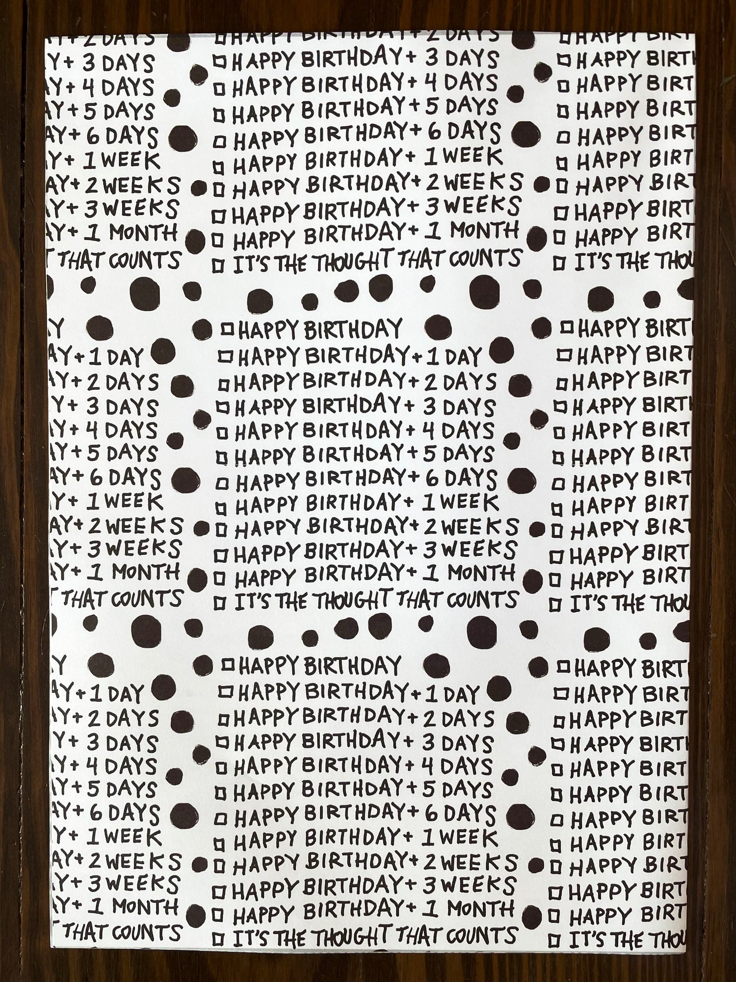 birthday paper