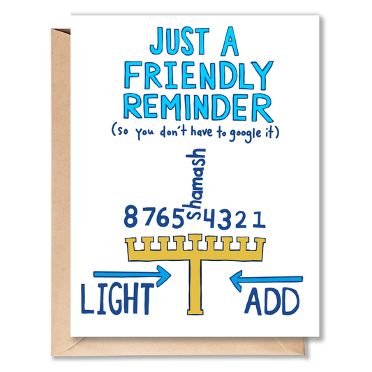 JUST A FRIENDLY REMINDER CARD