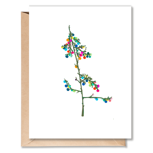 SAD BUT HAPPY CHRISTMAS TREE CARD