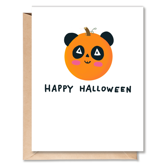 PANDA PUMPKIN CARD