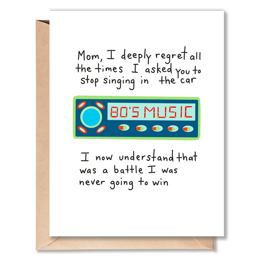 80's MUSIC MOTHER'S DAY CARD