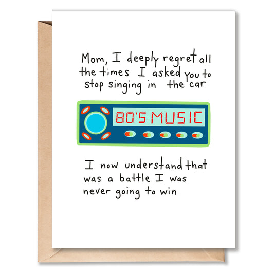 80's Music Mother's Day Card