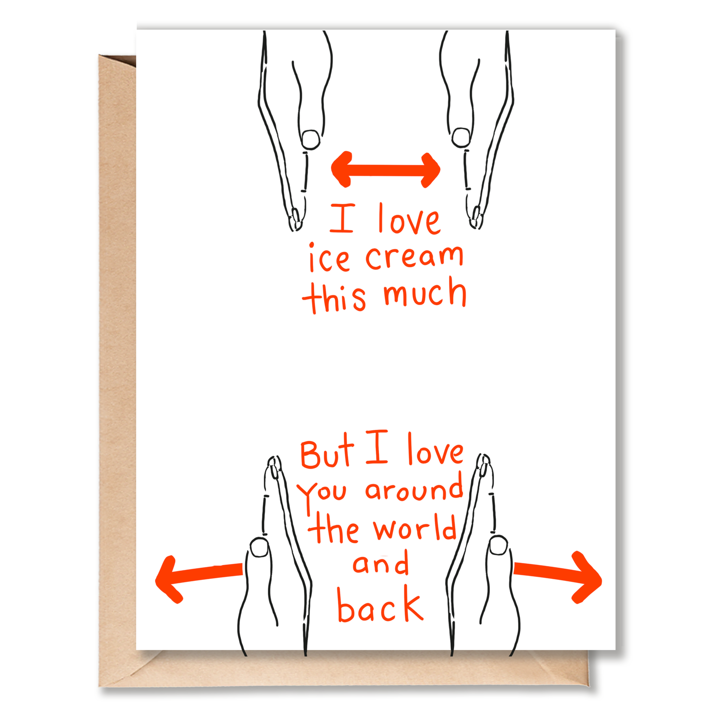 I Love You Around the World Greeting Card