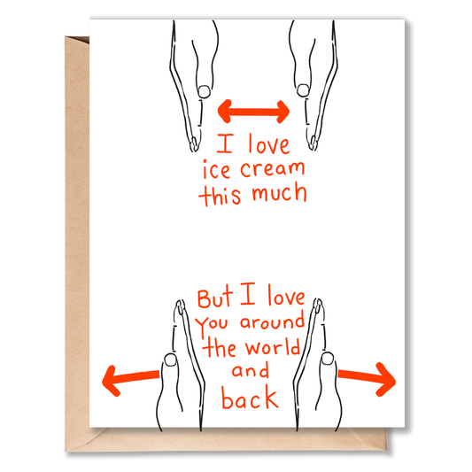 I Love You Around the World Greeting Card
