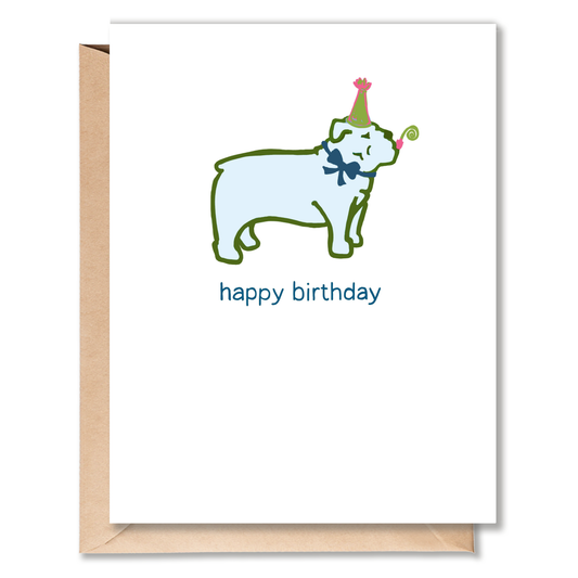 BULLDOG HAPPY BIRTHDAY CARD