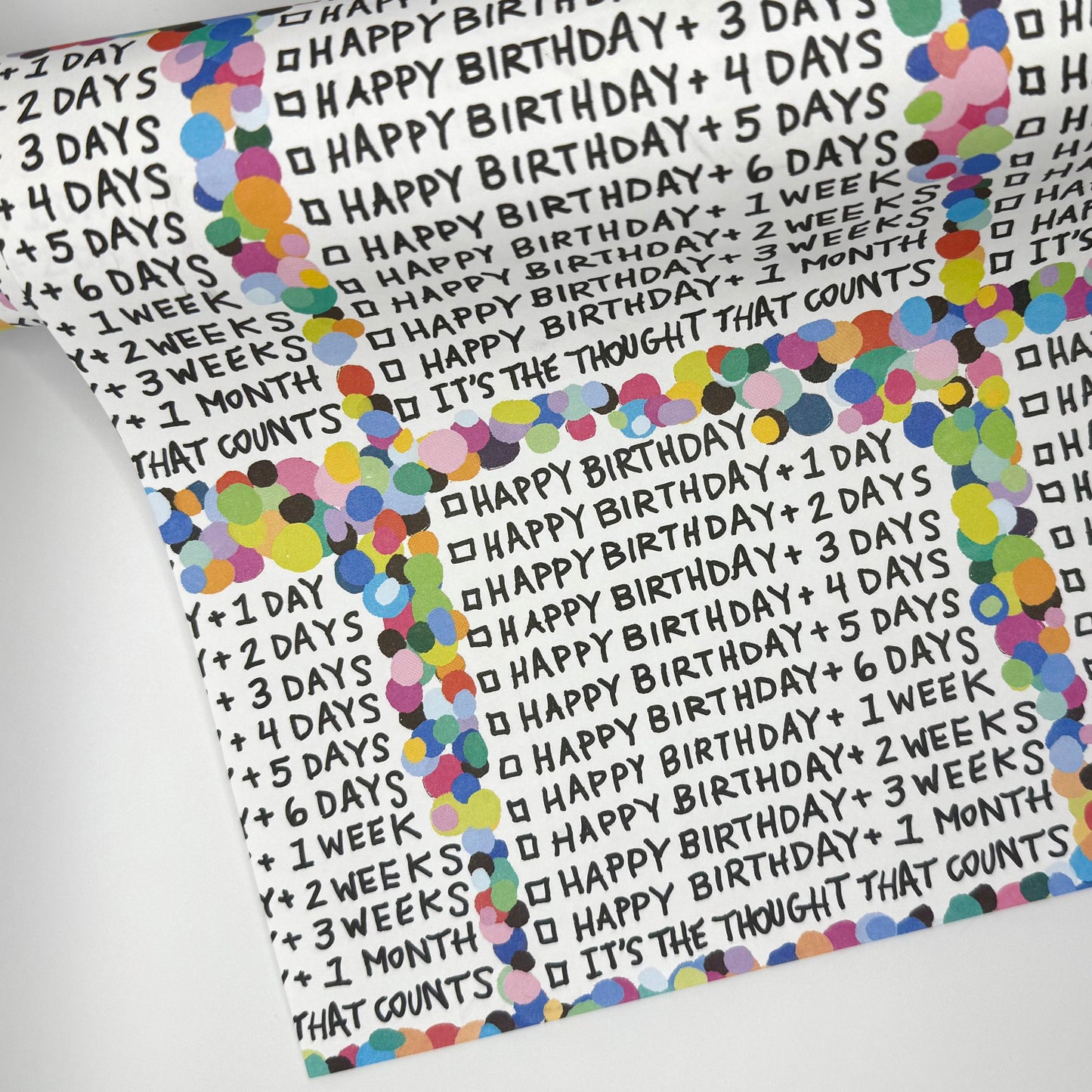 CONFETTI BIRTHDAY WRAPPING PAPER