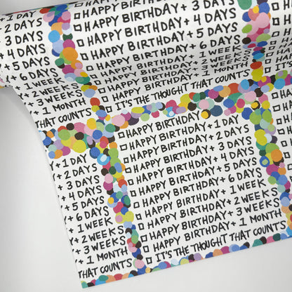 CONFETTI BIRTHDAY WRAPPING PAPER