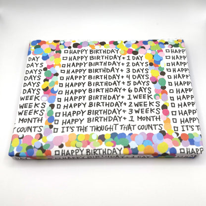 CONFETTI BIRTHDAY WRAPPING PAPER