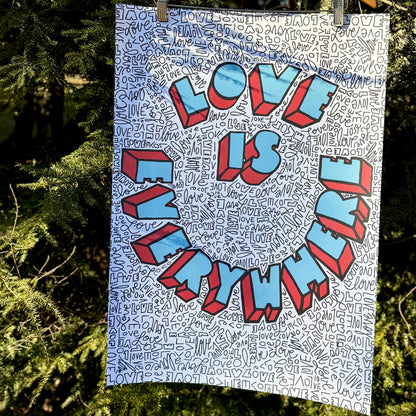 LOVE IS EVERYWHERE POSTER/WRAPPING PAPER