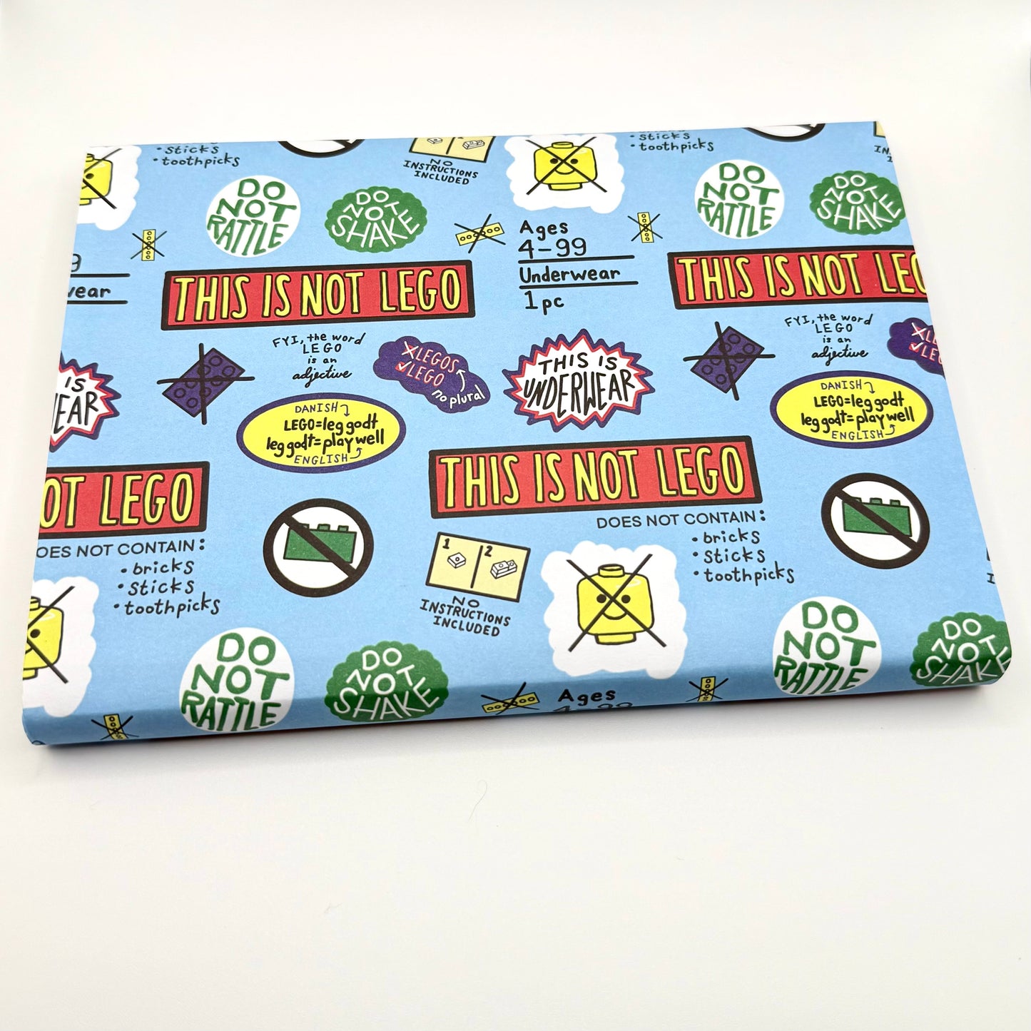 NO LEGO HERE WRAPPING PAPER