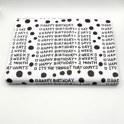 BELATED BIRTHDAY WRAPPING PAPER