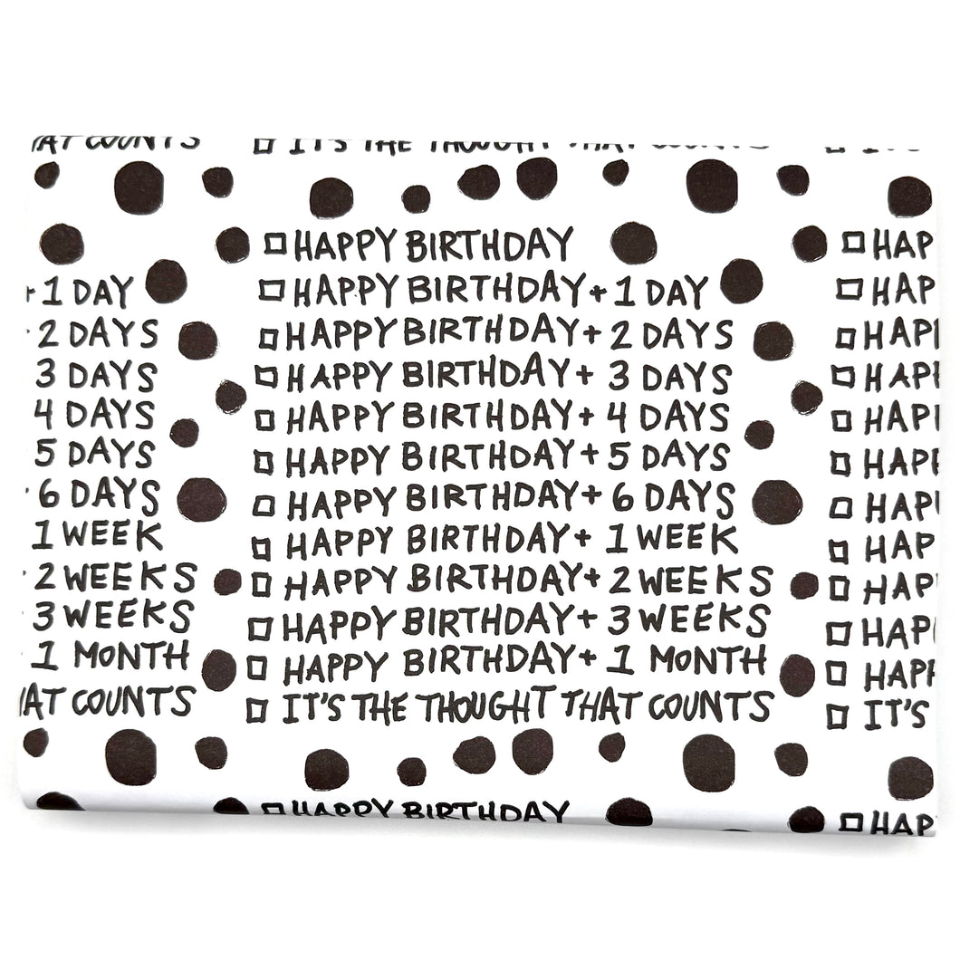 BELATED BIRTHDAY WRAPPING PAPER