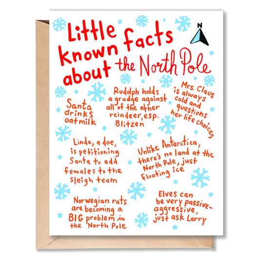LITTLE KNOWN NORTH POLE FACTS CARD