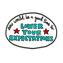 Load image into Gallery viewer, LOWER YOUR EXPECTATIONS STICKER
