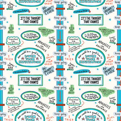 LOWER YOUR EXPECTATIONS WRAPPING PAPER