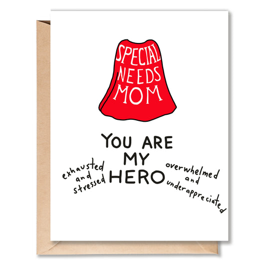 Special Needs Mom Superhero Card