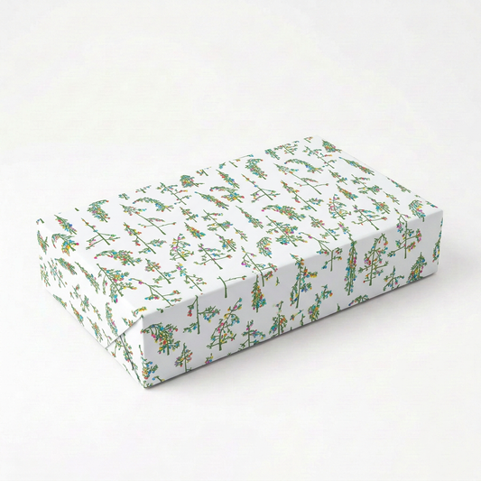Sad But Happy Christmas Trees Wrapping Paper