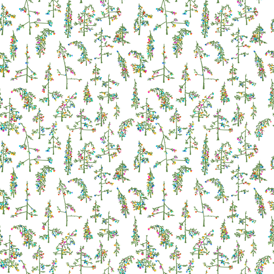 Sad But Happy Christmas Trees Wrapping Paper Roll - Set of 3